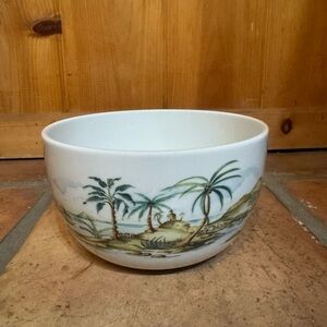 VTG Lenox British Colonial Collection Porcelain Bowl Palm Tree Decorative Art